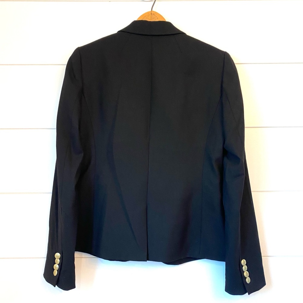J. CREW women’s two-button blazer in BLACK wool blend. Size 6. - Picture 9 of 10